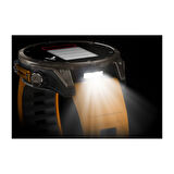  Garmin Fenix 8 – 47mm AMOLED Sapphire Titanyum Turuncu/Grafit Silikon Kayışlı