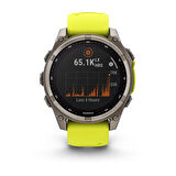  Garmin Fenix 8 - 47 mm Solar Sapphire Titanyum Amp Sarı/Grafit Silikon Kayışlı