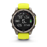  Garmin Fenix 8 - 47 mm Solar Sapphire Titanyum Amp Sarı/Grafit Silikon Kayışlı
