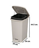 Omnipazar ELF-İ342 Slim Pedallı Plastik Çöp Kovası İç Kovalı 25 lt