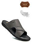 Hakiki Gerçek Deri Erkek Terlik Hafif Terlik Deri Şırıngıl Füme