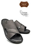 Hakiki Gerçek Deri Erkek Terlik Hafif Terlik Deri Şırıngıl Füme