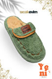 Kadın Ev Terliği Hafif Tabanlı Sıcak Tutan Kışlık Kadın Ev Terliği Çeyiz Terliği Yeşil