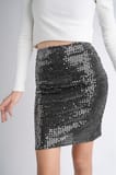 Sermoda 47 cm 170 Pullu Mini Etek Gri