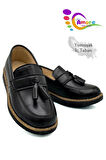 Corcik Model Erkek Çocuk Ayakkabı Mat Siyah