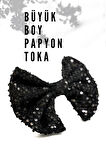 Saç Tokası - Büyük Boy Pullu Saç Tokası P Siyah