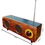 Nostaljik Mini Radyo(Özel Trt Görünüm,Bluetoothlu, Pil Ve Güç Kablosu Dahildir)
