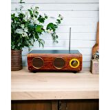 Nostaljik Mini Radyo(Özel Trt Görünüm,Bluetoothlu, Pil Ve Güç Kablosu Dahildir)