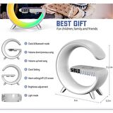 Kaliko Kablosuz Şarj Cihazı Işıklı Iot Bluetooth Hoparlör - Gri (Yurt Dışından)