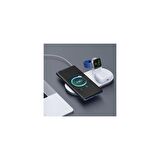 Kaliko Ch-7062 3In1 15W Çoklu Magsafe Kulaklık Saat Ve Telefon Şarj Stand Beyaz