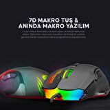 Kaliko Smx-G38 Claw Usb 8 Makro Tuşlu 7200Dpi Rgb Ledli Oyuncu Mouse