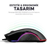 Kaliko Smx-R22 Phoenix Siyah 7 Tuşlu Rgb 7200Dpi Gaming Oyuncu Mouse