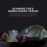 Kaliko Smx-R22 Phoenix Siyah 7 Tuşlu Rgb 7200Dpi Gaming Oyuncu Mouse