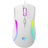 Kaliko Gamenote Ms1033 Rgb Beyaz Gaming Makrolu Oyuncu Mouse 800Dpi