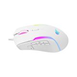 Kaliko Gamenote Ms1033 Rgb Beyaz Gaming Makrolu Oyuncu Mouse 800Dpi