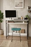 Reyo 90x37cm Metal Ayaklı Çalışma Masası Bilgisayar Masası Beyaz