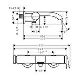 Hansgrohe Vivenis Aplike Banyo Bataryası
