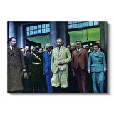 Atatürk ve Devlet Ziyareti - Resmi Törende Kanvas Tablo
