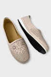 Kadın Ortopedik Delikli Comfort Günlük Ayakkabı BEJ