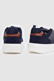 TWN Lacivert Kalın Beyaz Tabanlı Bağcıklı Sneaker Ayakkabi 3EC09ORT0380
