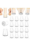 8 Adet ( 3cm-3,5cm ) Yarı Saydam Silikon Keçeli Sandalye Susturucu Sandalye Pabucu