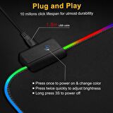 Unico Rgb Desenli Gaming Mouse Pad Desensiz Led Işıklı Baskısız Gaming Mouse Pad