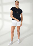 Dkny Jeans Bisiklet Yaka Düz Siyah Kadın T-Shirt DP2T9147