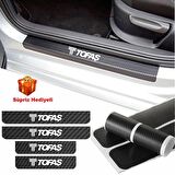 Tofaş Sticker Karbon Kapı Eşiği Oto Sticker 4 Lü Set
