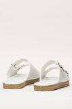 Kadın Çift Bant Ayarlanabilr Tokalı Terlik BEYAZ