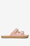 Kadın Çift Bant Ayarlanabilr Tokalı Terlik PUDRA