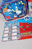 YENİ SEZON LİSANSLI SONIC FULL+FULL KIRTASİYE SETİ "ANAOKUL ÇANTASI, BESLENME ÇANTASI VE KALEM ÇANTASI,MATARA,BESLENME KABI"