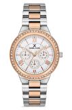 Daniel Klein Çelik Bilezik Rose Gold/Metalik Taşlı Kadın Kol Saati + Zirkon Taşlı Bileklik