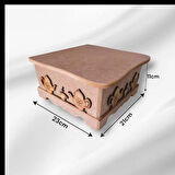 Ham Ahşap-boyanabilir-çaydanlık Desenli-takı-makyaj-aksesuar-dekoratif Çok Amaçlı Organizer Kutu