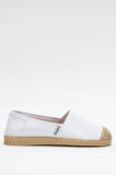 Kadın Keten Babet Ayakkabı BEYAZ