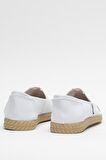 Kadın Keten Babet Ayakkabı BEYAZ