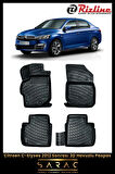 Rizline Citroen C-Elysee 2022 Model 3D Havuzlu Paspas