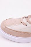 Dijital Baskı Erkek Bej-Beyaz Sneaker Ayakkabı