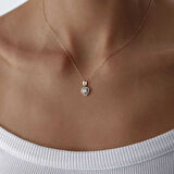 Frame Taşlı Kalp Kolye