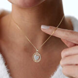 Izgara Taşlı Kalp Kolye