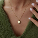 Parmak İzi Kalp Kolye