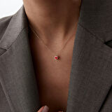 3D Kırmızı Mine Kalp Kolye