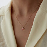 Mini Firuze Kirpik Kolye