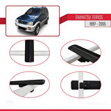 Daihatsu Terios (J100) 1997-2005 Arası ile Uyumlu BASIC Model Ara Atkı Tavan Barı Siyah 3 Adet