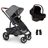 Uppababy Cruz V2 Cosmo Travel Sistem Bebek Arabası Greyson - Black
