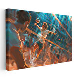 Voleybol Maçı - Dinamik Hareket Anime Kanvas Tablo