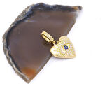 Ajda Charm Çelik Altın Kaplama Kadın Göz Kalpli Model-CHR-115