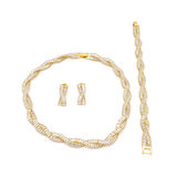 Altın Kaplama Taşlı Su Yolu Kadın Set SET-166