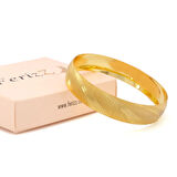 Altın Kaplama Noktalı Dalgalı Model İmitasyon Bilezik-BLZ-3111