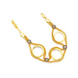 Altın Kaplama Nazar Boncuklu 3 Çeyrek Çerçeve Bileklik BLK-1149