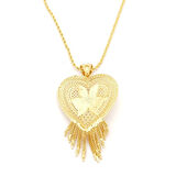 Altın Kaplama Hint Model Desenli Kolye KLY-655